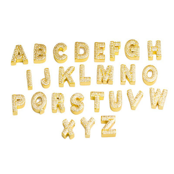 Jewelry Gemstone Letter Electroplated Copper Necklace