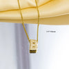Jewelry Gemstone Letter Electroplated Copper Necklace