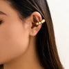 Jewelry Geometric Ccb Metal Thread Striped Electroplated Ear Clip For Women