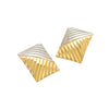 Jewelry Geometric Color Matching Square Stainless Steel Earrings Electroplating Design