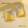Jewelry Geometric Color Matching Square Stainless Steel Earrings Electroplating Design