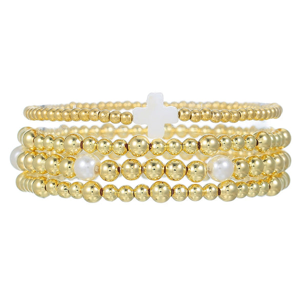 Jewelry Geometric Pearl Ccb Shell Handmade Bracelet
