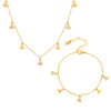 Jewelry Geometric Skirt Shaped 316L Stainless Steel And Zircon Accessories Set With 18K Gold Plated Electroplating For Women