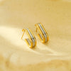Jewelry Geometric Stainless Steel Electroplated Earrings For Women