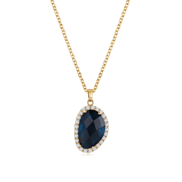 Jewelry Geometric Wings Microinlaid Cubic Zircon Women's Multicolor Necklace Ball Chain Mixed Gem Inlay Diamond Style