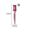 Jewelry Geometric Zircon Stainless Steel Flower Electroplated Women's Ear Stud