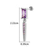 Jewelry Geometric Zircon Stainless Steel Flower Electroplated Women's Ear Stud
