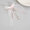 Jewelry Girl's Bow Ribbon Bag Accessories Alloy Love Pendant Pin Handmade With Beads And Love Water Drops Bells Pattern