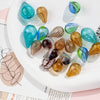 Jewelry Glass Glazed Irregular Water Drop Stripe Diy Handmade Beads Necklace Earrings