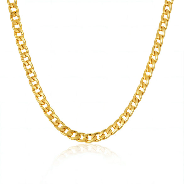 Jewelry Gold Plated Brass Twisted Chain Necklace Electroplating Geometric Style