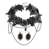 Jewelry Gothic Dark Style Geometric Lace Alloy Electroplated Necklace For Women