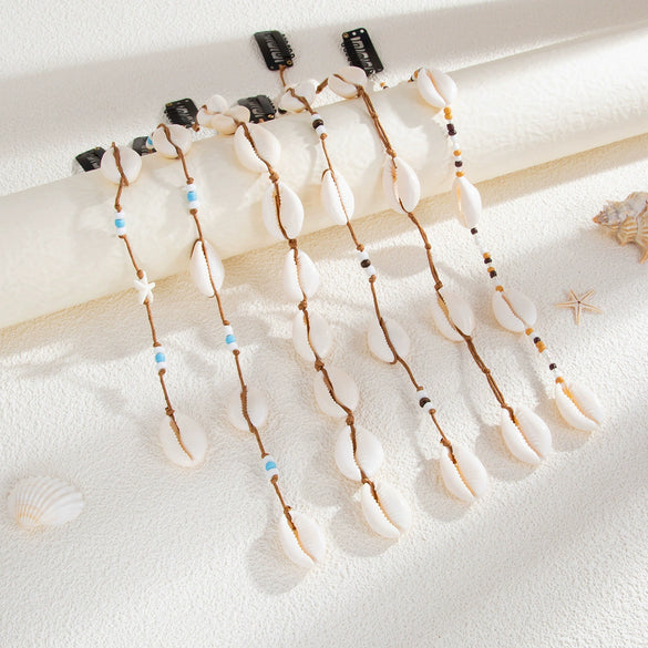 Jewelry Hair Accessories Beach Style Starfish Shell Beaded Hand Knitted For Women
