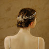Jewelry Hair Comb Pearl Hollow Flower Retro Handmade Women's