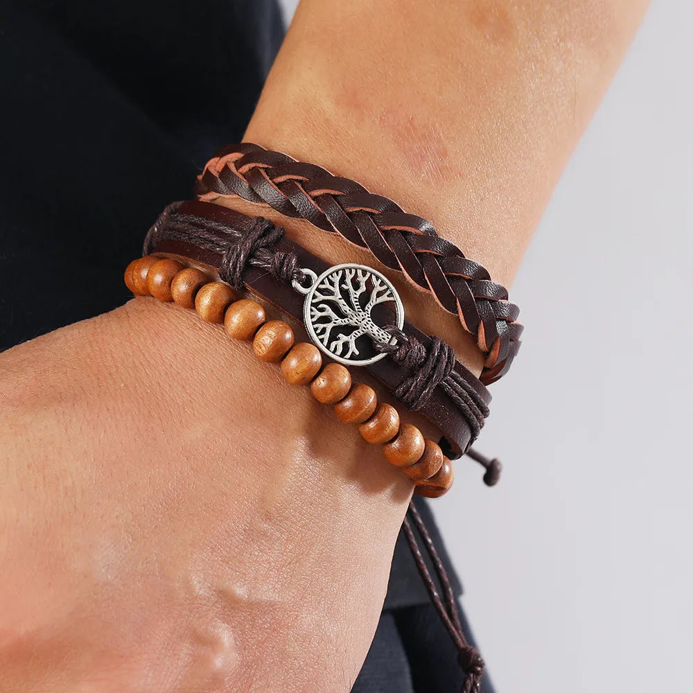 Fashion Geometric Pu Leather No Inlaid Unisex Bracelets