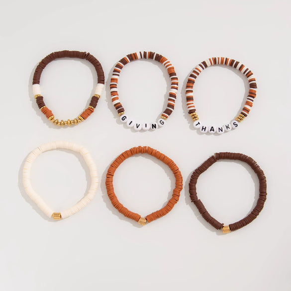 Jewelry Handmade Acrylic Polymer Clay Bracelet With Fruit Flower Leaves Animal Zodiac Pattern