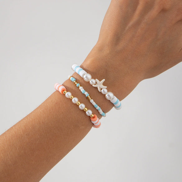 Jewelry Handmade Geometric Style Colorful Rice Beads Bracelet For Women