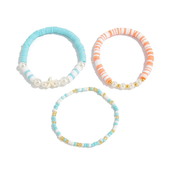 Jewelry Handmade Geometric Style Colorful Rice Beads Bracelet For Women