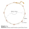 Jewelry Handmade 316L Stainless Steel Pearl Chain With Animals Pattern Electroplated For Women
