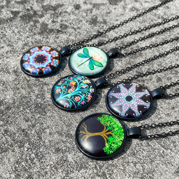 Jewelry Harajuku Punk Retro Style Tree Of Life Alloy Ochain Necklace With Geometric Pattern And Electroplating