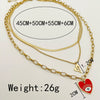 Jewelry Heart Pendant Necklace Stainless Steel Electroplating For Women