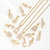 Jewelry Hip Hop Pendant Copper Micropaved Zircon Letters Numbers Text Necklace