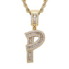 Jewelry Hip Hop Pendant Copper Micropaved Zircon Letters Numbers Text Necklace