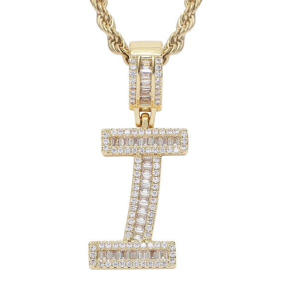 Jewelry Hip Hop Pendant Copper Micropaved Zircon Letters Numbers Text Necklace
