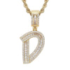 Jewelry Hip Hop Pendant Copper Micropaved Zircon Letters Numbers Text Necklace