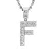 Jewelry Hip Hop Pendant Copper Micropaved Zircon Letters Numbers Text Necklace