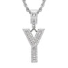 Jewelry Hip Hop Pendant Copper Micropaved Zircon Letters Numbers Text Necklace