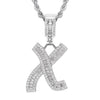 Jewelry Hip Hop Pendant Copper Micropaved Zircon Letters Numbers Text Necklace