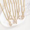 Jewelry Hip Hop Pendant Copper Micropaved Zircon Letters Numbers Text Necklace