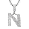 Jewelry Hip Hop Pendant Copper Micropaved Zircon Letters Numbers Text Necklace