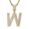Jewelry Hip Hop Pendant Copper Micropaved Zircon Letters Numbers Text Necklace