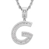 Jewelry Hip Hop Pendant Copper Micropaved Zircon Letters Numbers Text Necklace