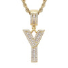 Jewelry Hip Hop Pendant Copper Micropaved Zircon Letters Numbers Text Necklace