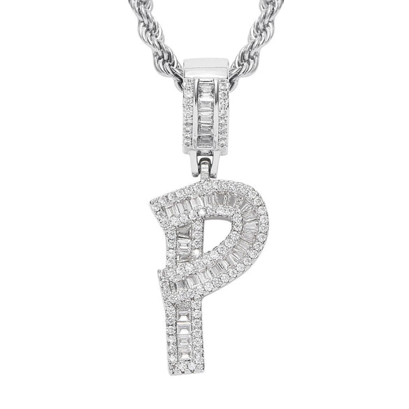 Jewelry Hip Hop Pendant Copper Micropaved Zircon Letters Numbers Text Necklace