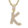 Jewelry Hip Hop Pendant Copper Micropaved Zircon Letters Numbers Text Necklace