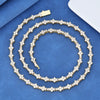 Jewelry Hip Hop Style Copper Tennis Chain Zirconia Geometric Pendant Necklace Unisex