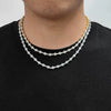Jewelry Hip Hop Style Copper Tennis Chain Zirconia Geometric Pendant Necklace Unisex
