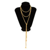 Jewelry Hiphop Style Geometric Copper Beaded Yshaped Disc Tassel Clavicle Chain Electroplated