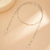 Jewelry Hiphop Style Geometric Copper Beaded Yshaped Disc Tassel Clavicle Chain Electroplated