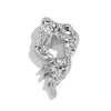 Jewelry Hollow Irregular Alloy Brooch With Hemp Pattern Electroplating And Minimalist Style