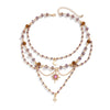 Jewelry Imitation Crystal Alloy Acrylic Diamond Geometric Irregular Tassel Electroplating Necklace For Women