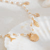 Jewelry Imitation Pearl Alloy Geometric Electroplated Pendant Clavicle Chain