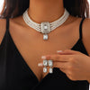 Jewelry Imitation Pearl Alloy Geometric Light Luxury Multilayer Clavicle Chain Electroplated