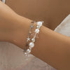 Jewelry Imitation Pearl Alloy Star Beaded Necklace With Electroplating