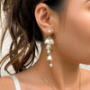Jewelry Imitation Pearl And Artificial Crystal Lily Of The Valley Bouquet Tassel Pendant Necklace Handmade For Women