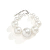 Jewelry Imitation Pearl Beaded Ball Chain Necklace With Geometric Style Handmade