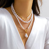 Jewelry Imitation Pearl Geometric Ball Chain Electroplated Women's Necklace